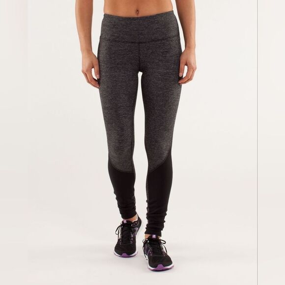 Lululemon Runder Under Pant Micro Macro Black Heathered Black Women's Size 6 - Picture 2 of 8